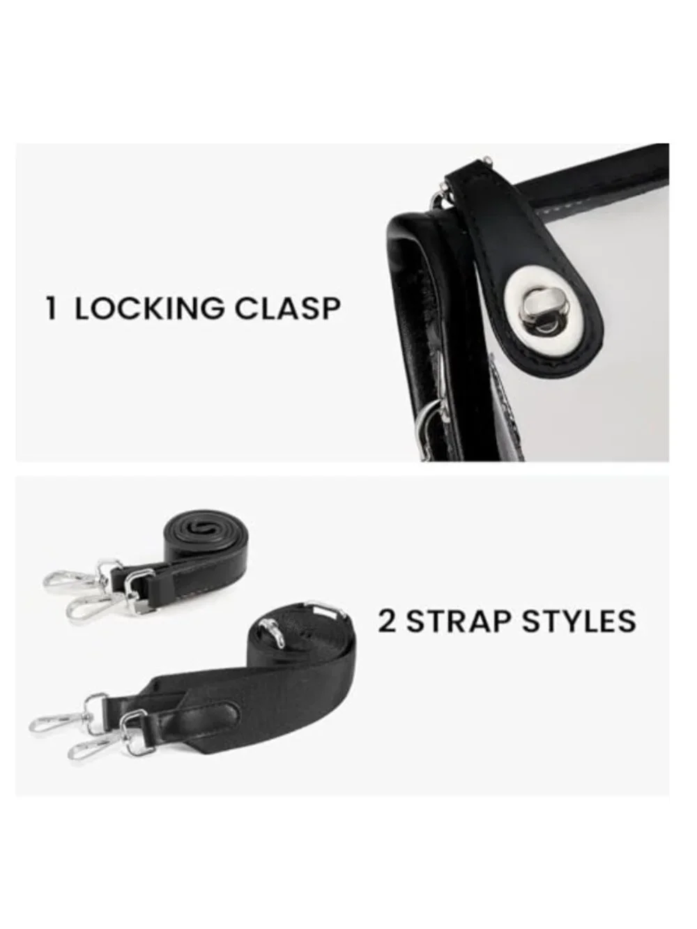 Clear PVC Crossbody Bag for Concerts Sports Festivals Stadium Approved